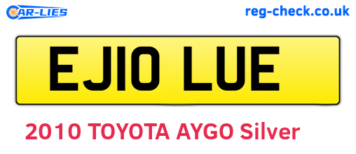 EJ10LUE are the vehicle registration plates.