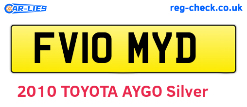 FV10MYD are the vehicle registration plates.