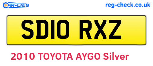 SD10RXZ are the vehicle registration plates.