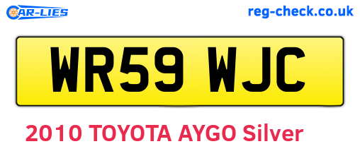 WR59WJC are the vehicle registration plates.
