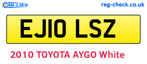 EJ10LSZ are the vehicle registration plates.