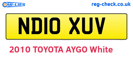 ND10XUV are the vehicle registration plates.