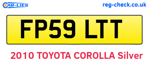 FP59LTT are the vehicle registration plates.
