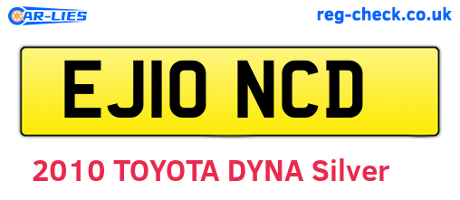EJ10NCD are the vehicle registration plates.