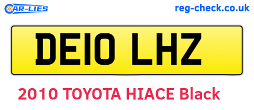 DE10LHZ are the vehicle registration plates.