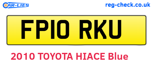 FP10RKU are the vehicle registration plates.