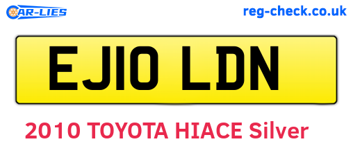 EJ10LDN are the vehicle registration plates.