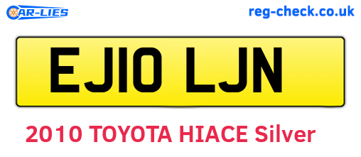 EJ10LJN are the vehicle registration plates.