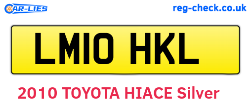 LM10HKL are the vehicle registration plates.