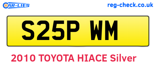 S25PWM are the vehicle registration plates.