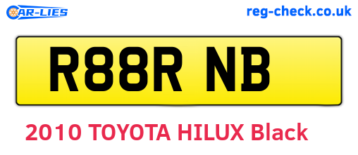 R88RNB are the vehicle registration plates.