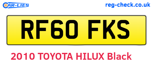 RF60FKS are the vehicle registration plates.