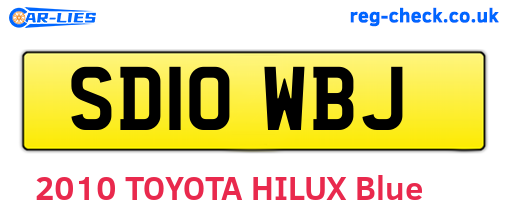 SD10WBJ are the vehicle registration plates.