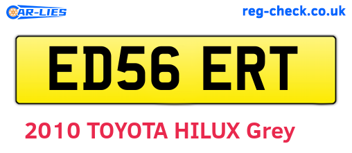 ED56ERT are the vehicle registration plates.