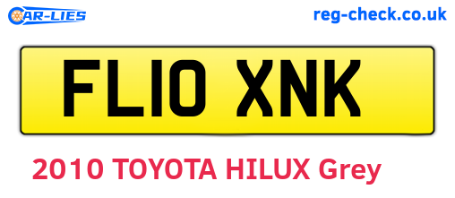 FL10XNK are the vehicle registration plates.