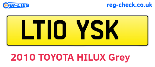 LT10YSK are the vehicle registration plates.