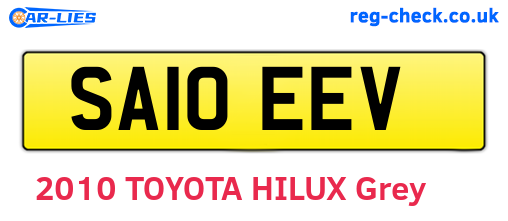 SA10EEV are the vehicle registration plates.