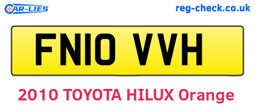 FN10VVH are the vehicle registration plates.