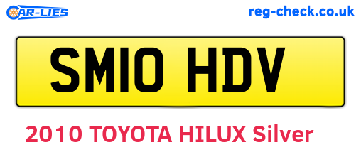 SM10HDV are the vehicle registration plates.