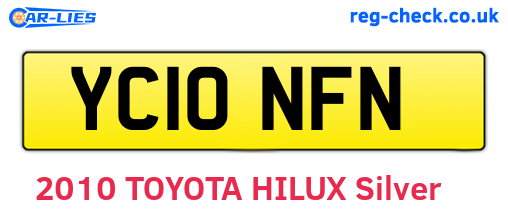 YC10NFN are the vehicle registration plates.