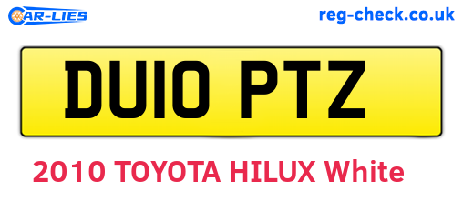 DU10PTZ are the vehicle registration plates.