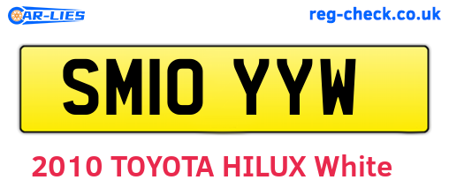 SM10YYW are the vehicle registration plates.