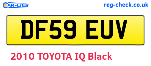 DF59EUV are the vehicle registration plates.