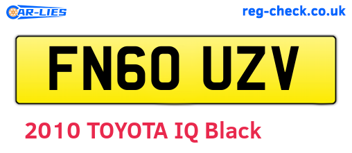 FN60UZV are the vehicle registration plates.