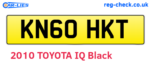 KN60HKT are the vehicle registration plates.