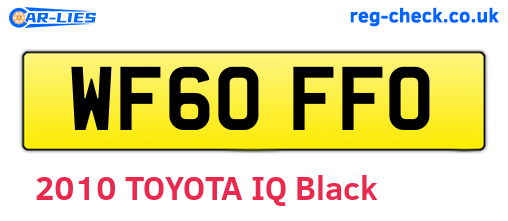 WF60FFO are the vehicle registration plates.