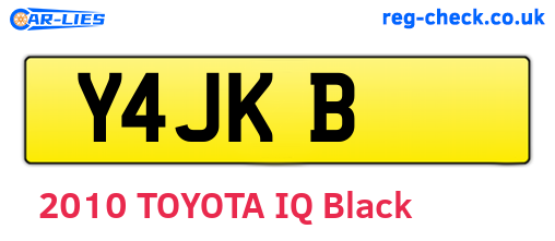 Y4JKB are the vehicle registration plates.