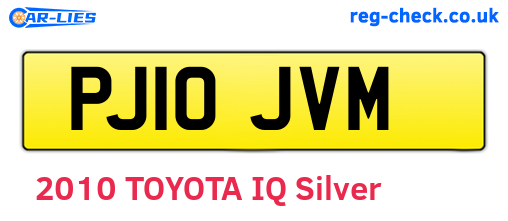 PJ10JVM are the vehicle registration plates.