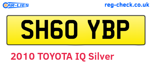 SH60YBP are the vehicle registration plates.