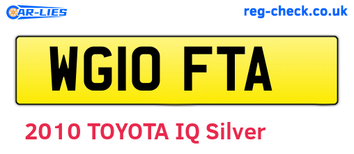 WG10FTA are the vehicle registration plates.