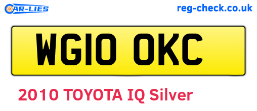 WG10OKC are the vehicle registration plates.