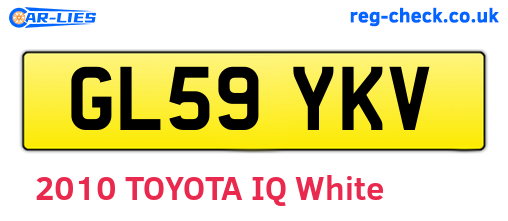 GL59YKV are the vehicle registration plates.