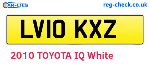 LV10KXZ are the vehicle registration plates.