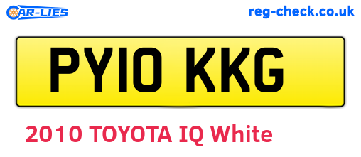PY10KKG are the vehicle registration plates.