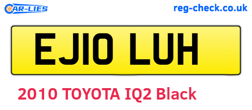 EJ10LUH are the vehicle registration plates.