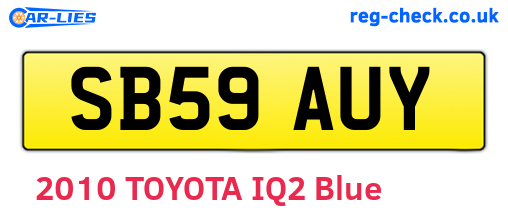 SB59AUY are the vehicle registration plates.