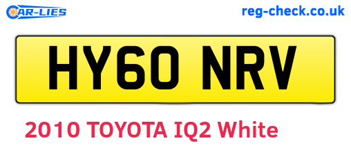 HY60NRV are the vehicle registration plates.