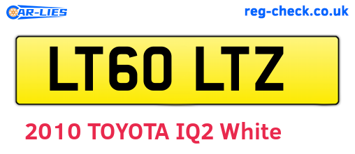 LT60LTZ are the vehicle registration plates.