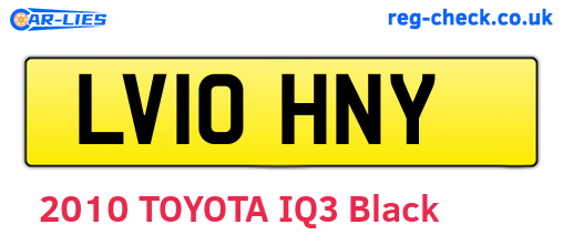 LV10HNY are the vehicle registration plates.