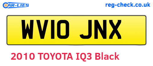 WV10JNX are the vehicle registration plates.