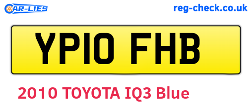 YP10FHB are the vehicle registration plates.