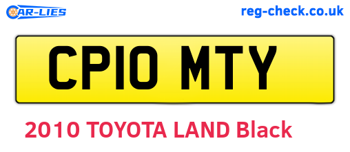 CP10MTY are the vehicle registration plates.