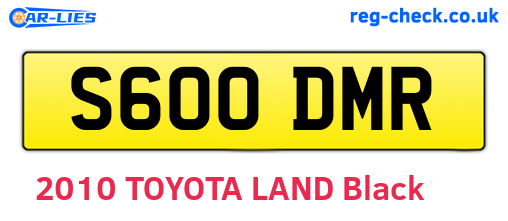 S600DMR are the vehicle registration plates.
