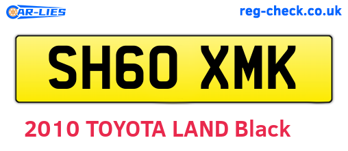SH60XMK are the vehicle registration plates.