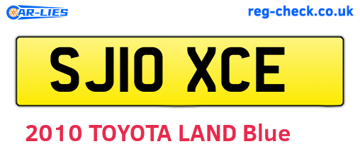 SJ10XCE are the vehicle registration plates.