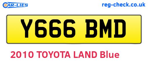 Y666BMD are the vehicle registration plates.